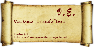 Valkusz Erzsébet névjegykártya